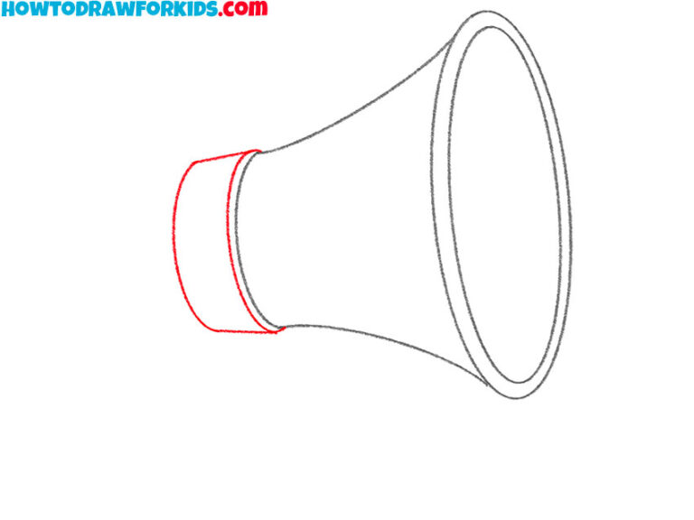 How to Draw a Megaphone Step by Step Easy Drawing Tutorial