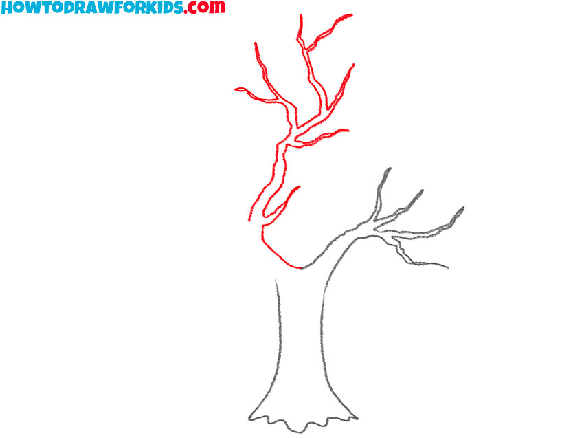 How to Draw a Tree without Leaves Drawing Tutorial For Kids