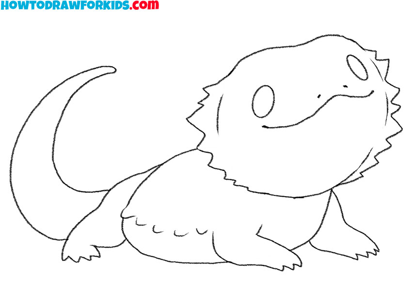 How to Draw a Simple Lizard Easy Drawing Tutorial For Kids