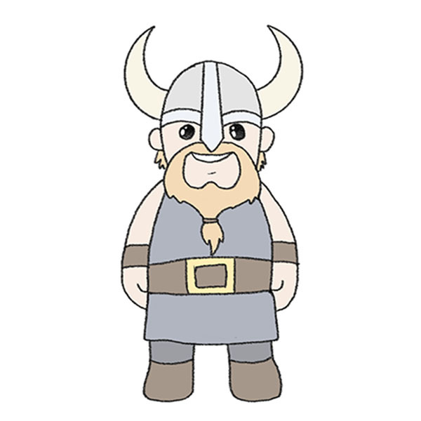How to Draw a Viking Easy Drawing Tutorial For Kids