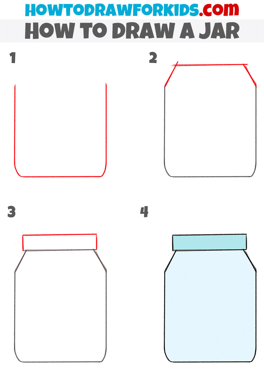 How to Draw a Mason Jar Easy Drawing Tutorial For Kids