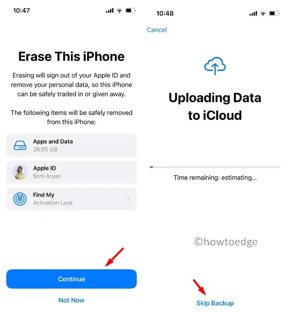 How to Erase all data on your iPhone and upload it to iCloud