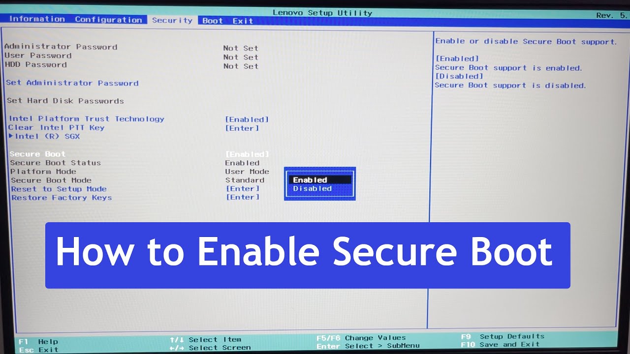 How To Enable Windows Secure Boot How to Enable