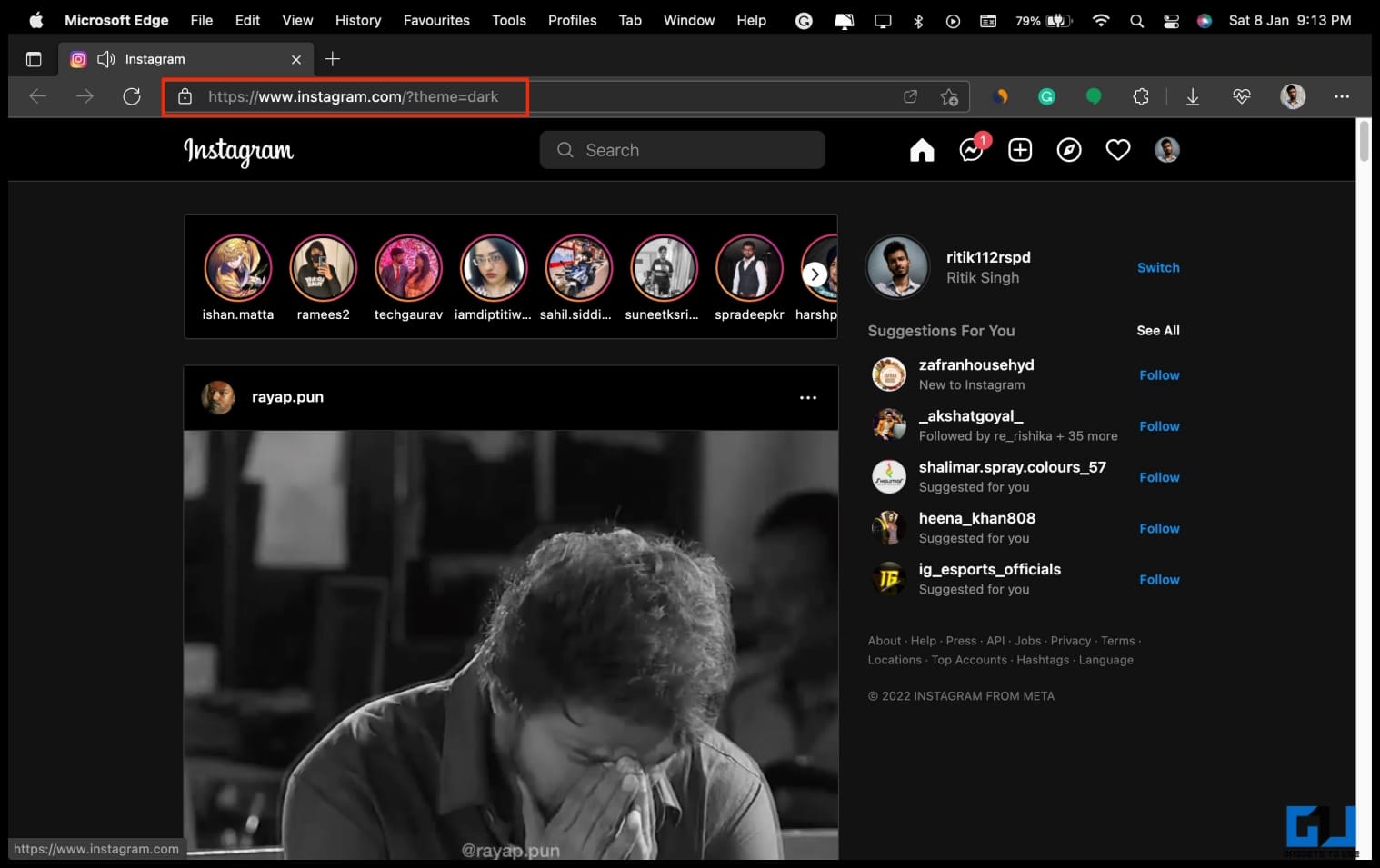 How To Enable Dark Mode In Instagram Pc How to Enable