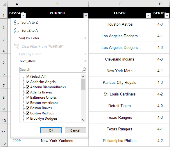 How to Filter in Excel