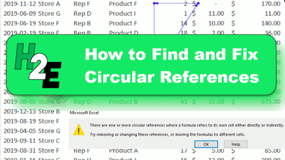How to Find Circular References in Excel