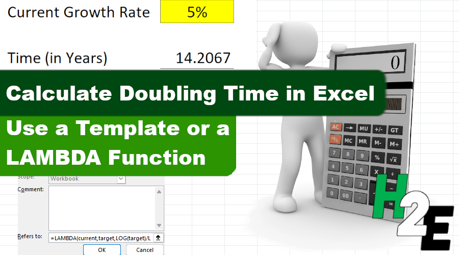 Calculating the Doubling Time Formula in Excel