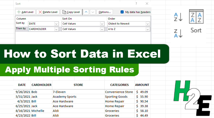 How to Sort Data by Multiple Columns in Excel