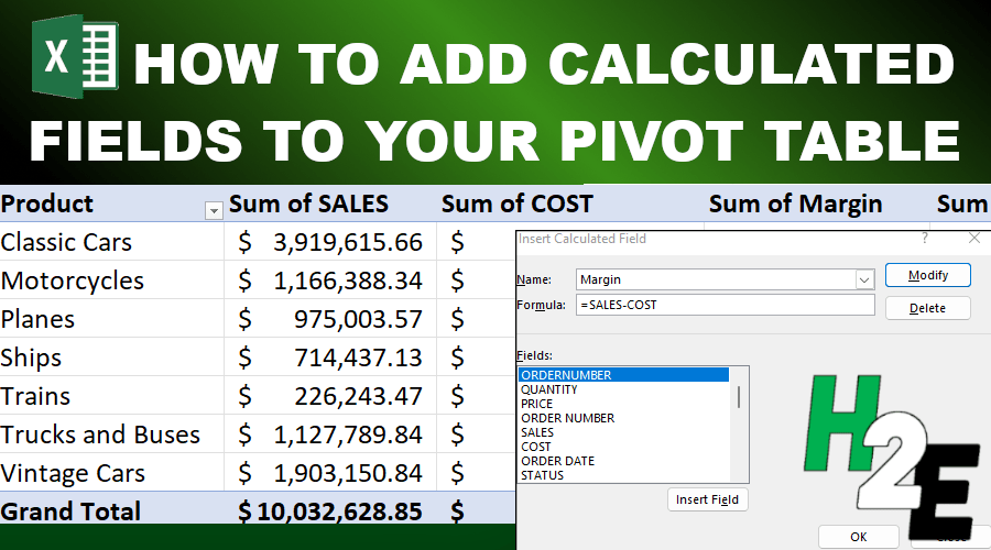 How to Add Calculated Fields to a Pivot Table