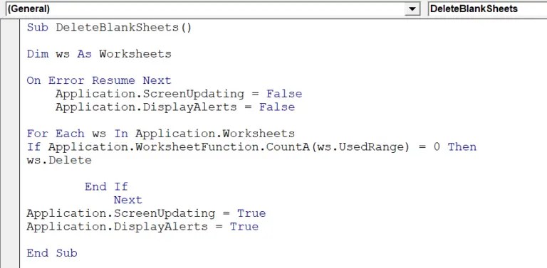 How To Delete Unused Or Blank Worksheets Macro How To Excel At Excel
