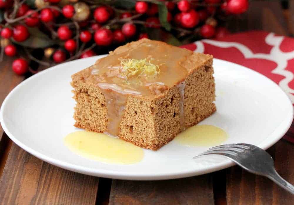 Christmas Gingerbread Cake with Lemon Sauce How To Feed A Loon