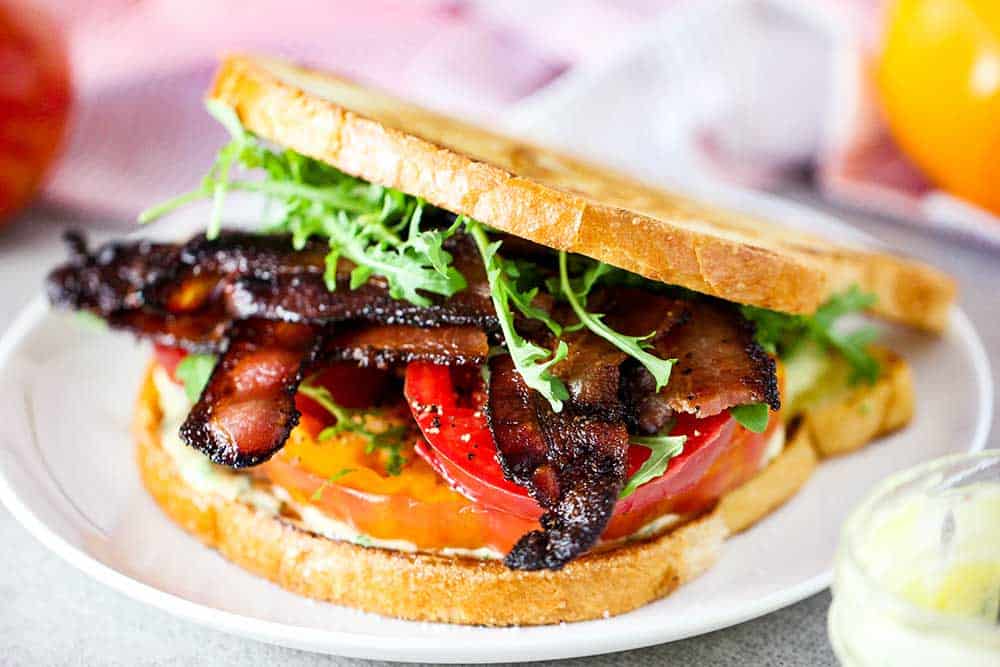 Classic BLT with Garlic Basil Aioli How To Feed A Loon