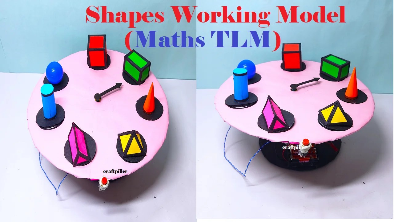 shapes working model(3d) maths project maths tlm volume and area