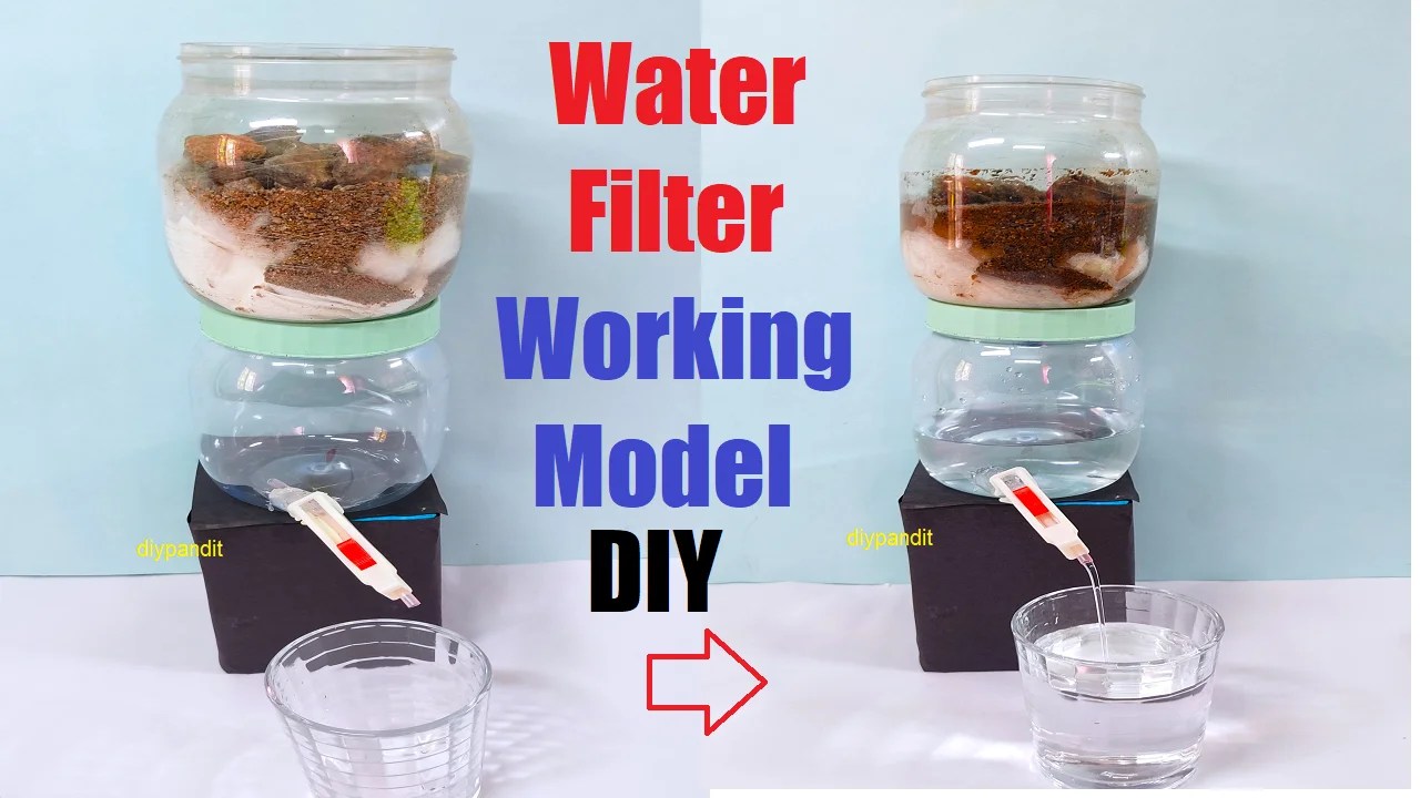 water purification (filter) working model science project diy