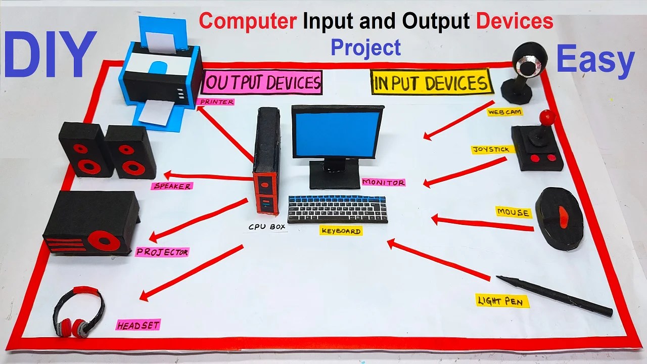 how to make computer input and output devices project model diy