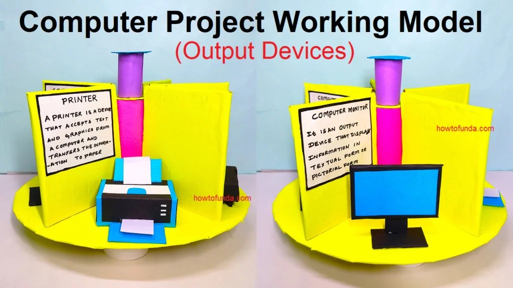computer project working model (output devices) for science project exhibition diy Science
