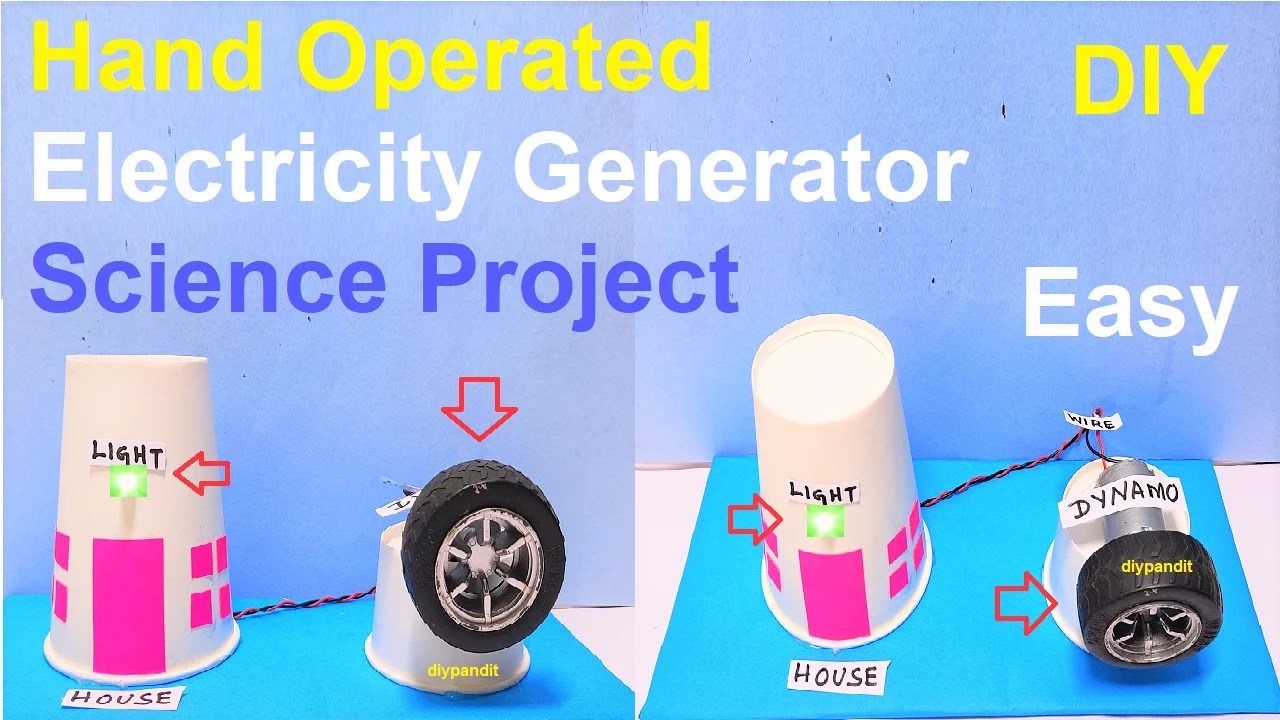 hand operated electricity generator science project Science Projects Maths TLM English TLM