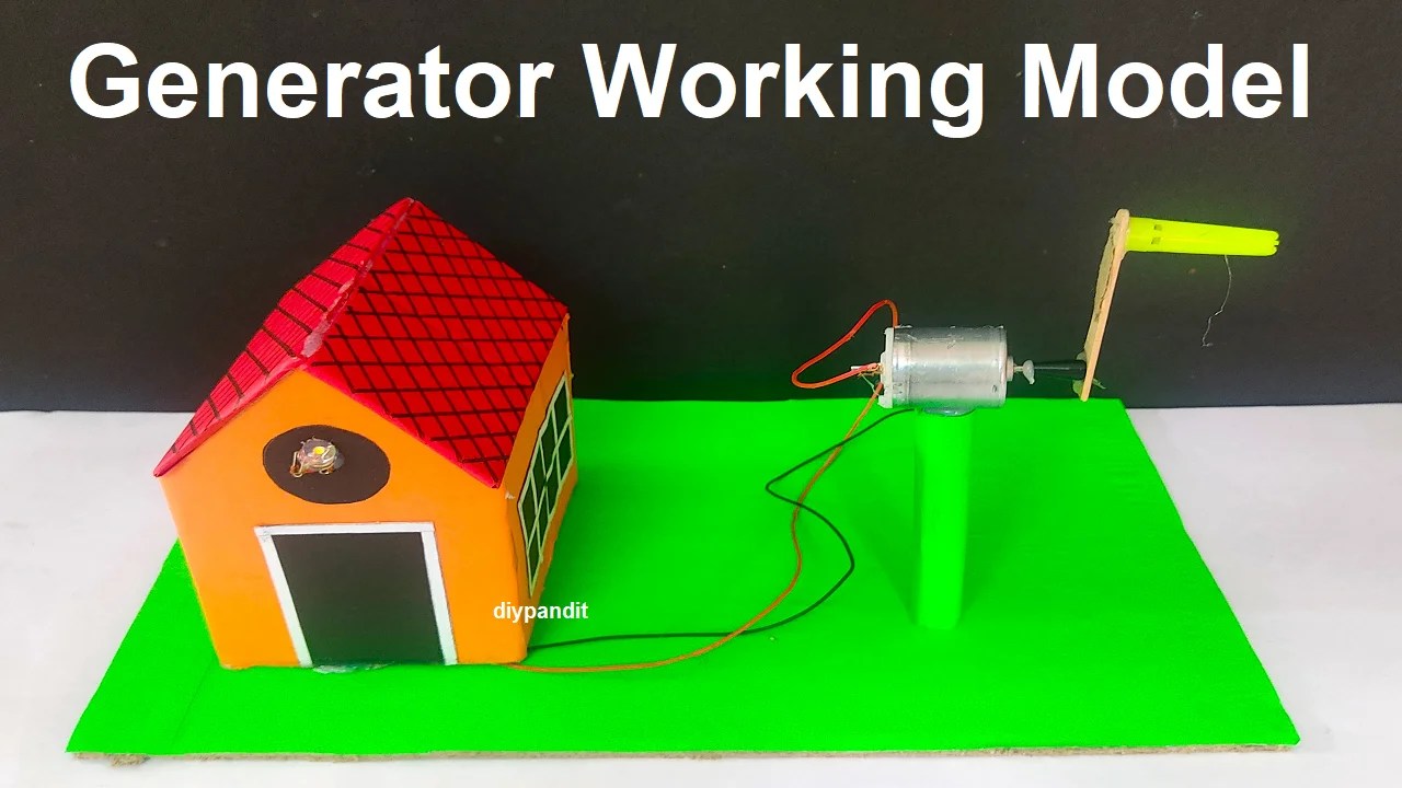 power generator working model science project for exhibition - diy