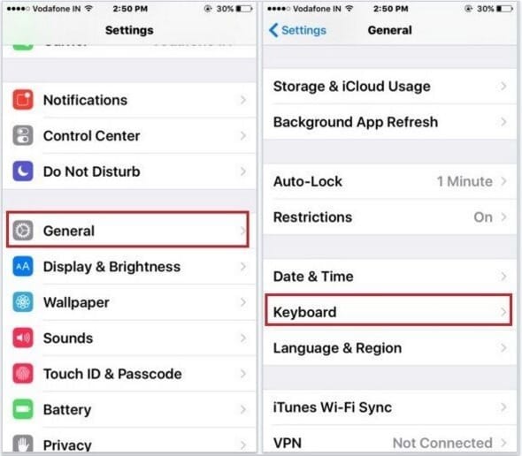 Allow Full Access Keyboard On iPhone and iPad From Settings