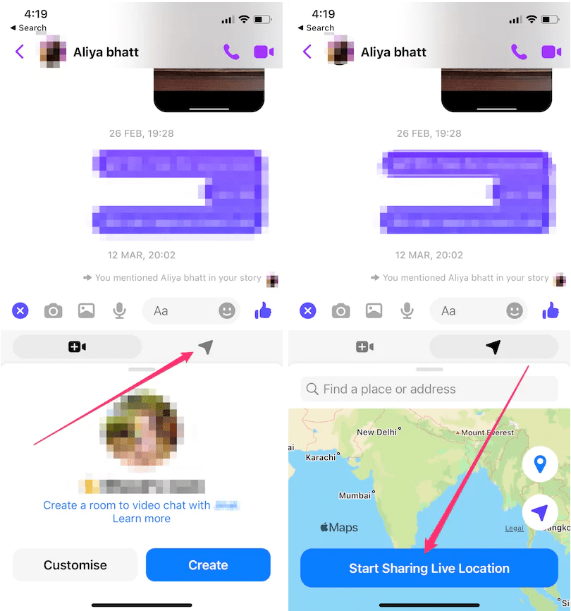 How to Share Location on Facebook Messenger iPhone, Android 2023