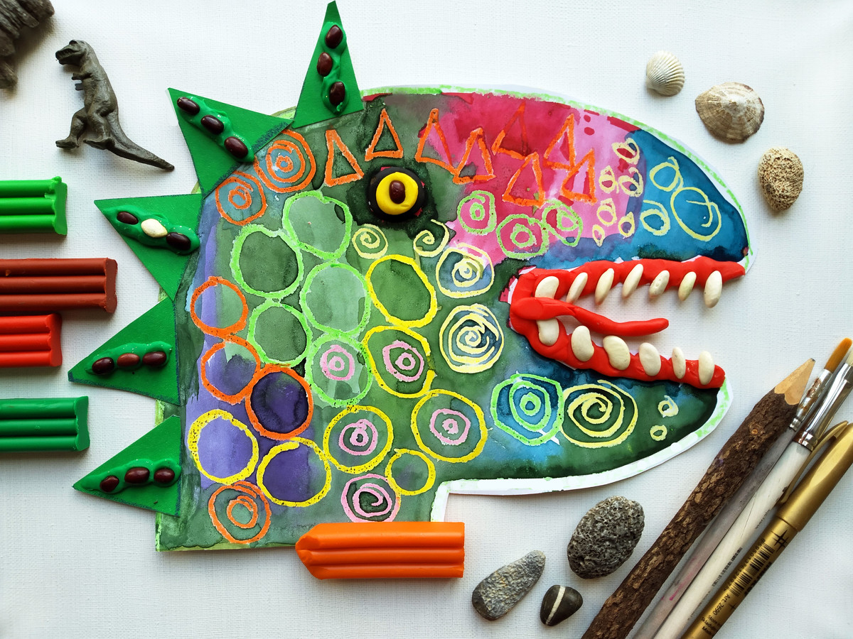 рыба кит папа рисует с 7 лет