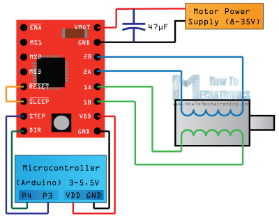 How To Control Stepper Motor with A4988 Driver and Arduino