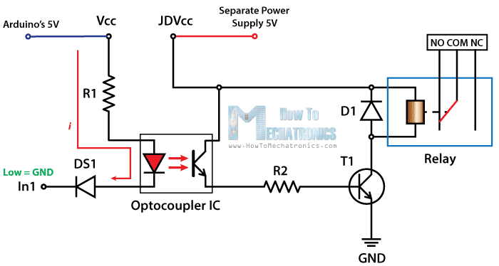 2 Channel Relay Module Circuit Diagram