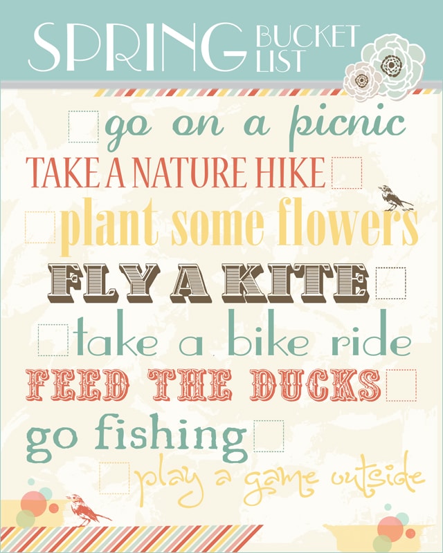 Spring Bucket List {free printable} How to Nest for Less™ Spring Bucket List {free printable} How to Nest for Less™