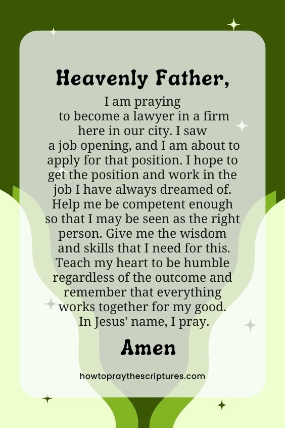 How To Pray For A Job You Want