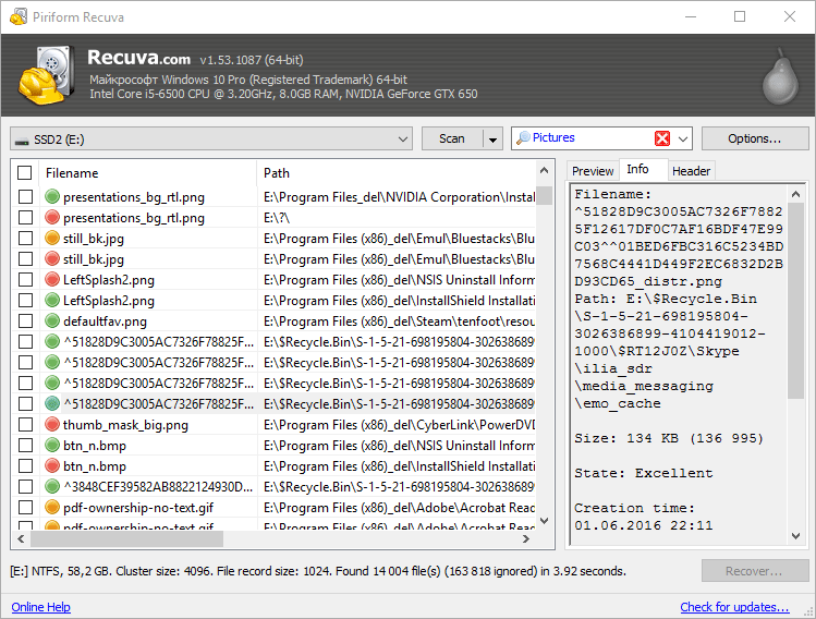 Piriform Recuva Wizard data recovery software for Windows Review