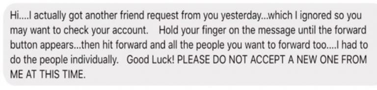 Beware those scammy friend requests on Facebook