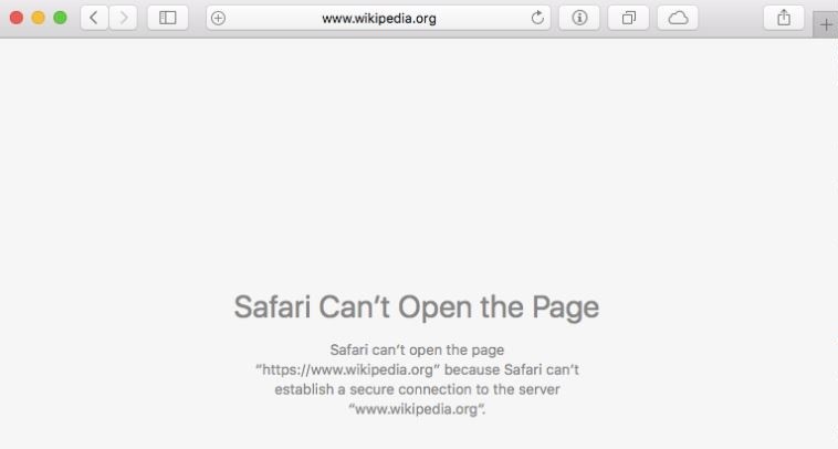 Safari can't establish a secure connection to server (Fixed)