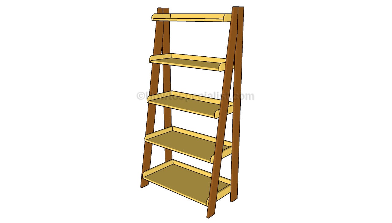 Ladder shelves plans HowToSpecialist How to Build, Step by Step DIY