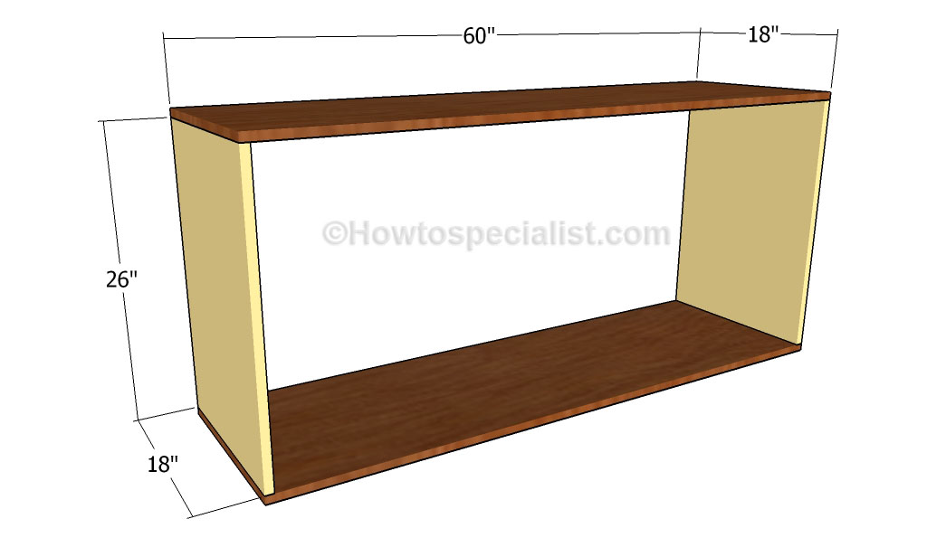 Buffet Table Plans HowToSpecialist How to Build, Step by Step DIY Plans