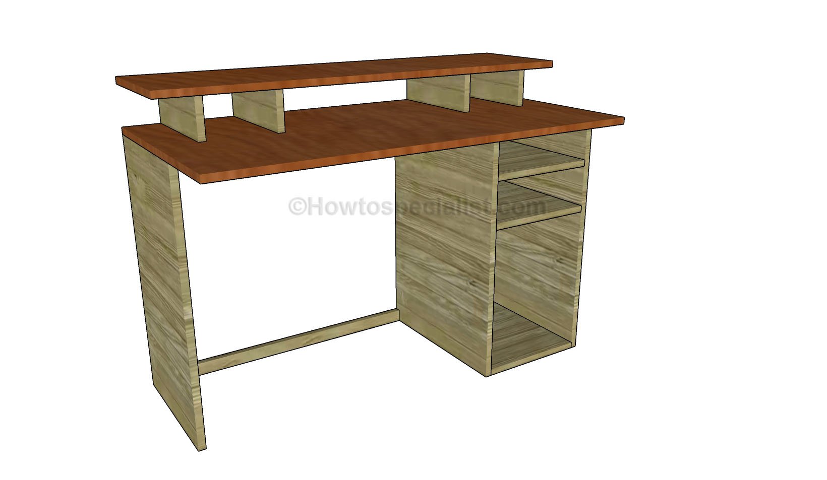 Free Computer Desk Plans HowToSpecialist How to Build