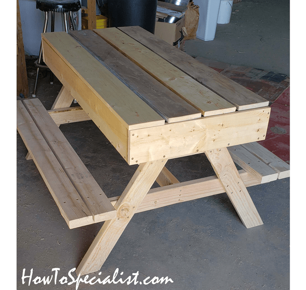 DIY Project Picnic Table with Sandbox HowToSpecialist How to Build, Step by Step DIY Plans