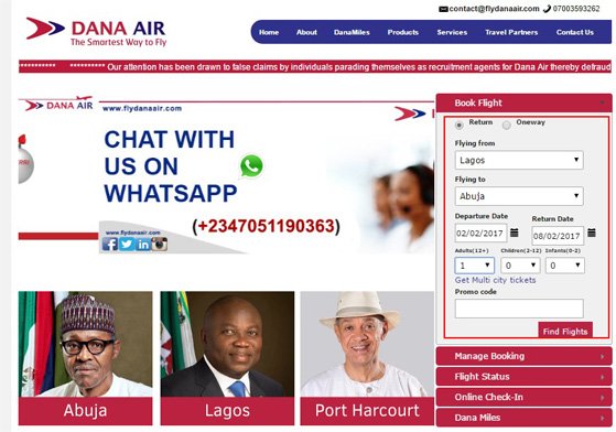 Dana Air Online Booking Learn How To Book Dana Flights in Nigeria