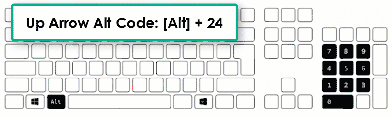arrow symbol text keyboard