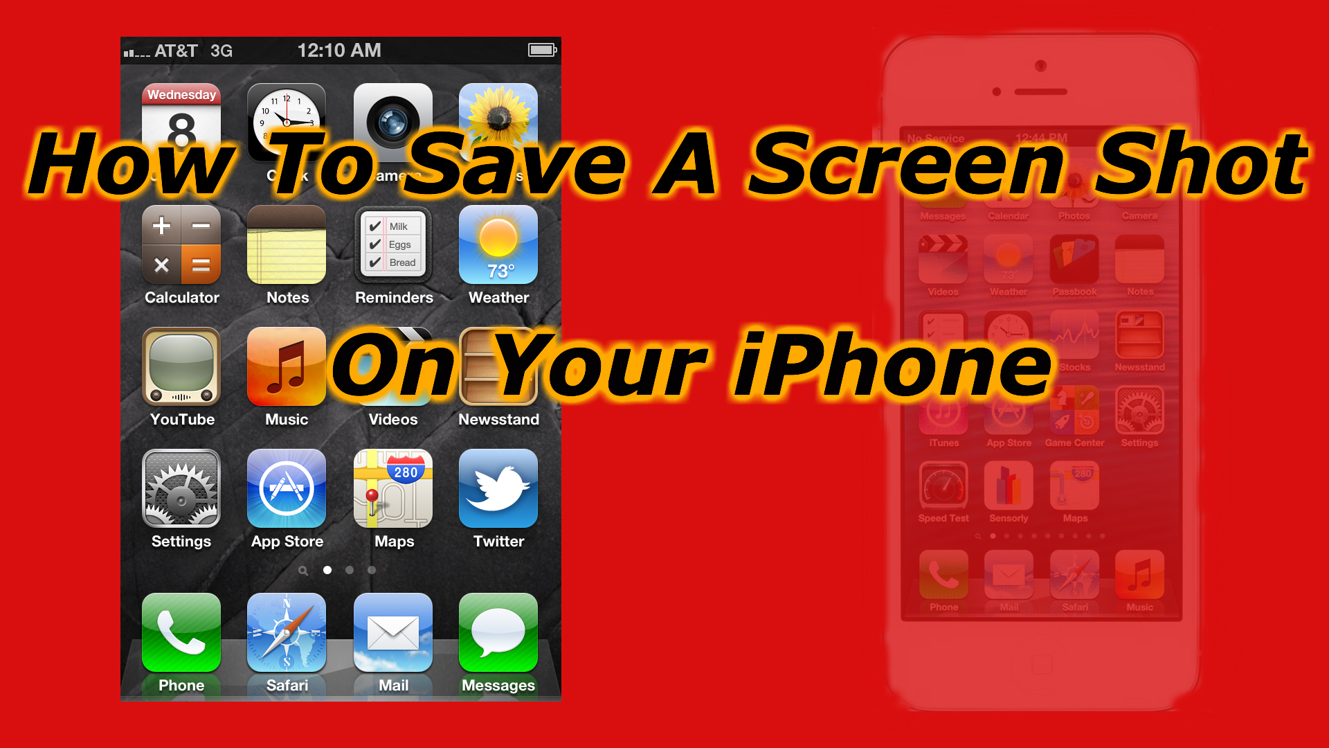 How To Take A Screen Shot On The iPhone 5, 4s and 4