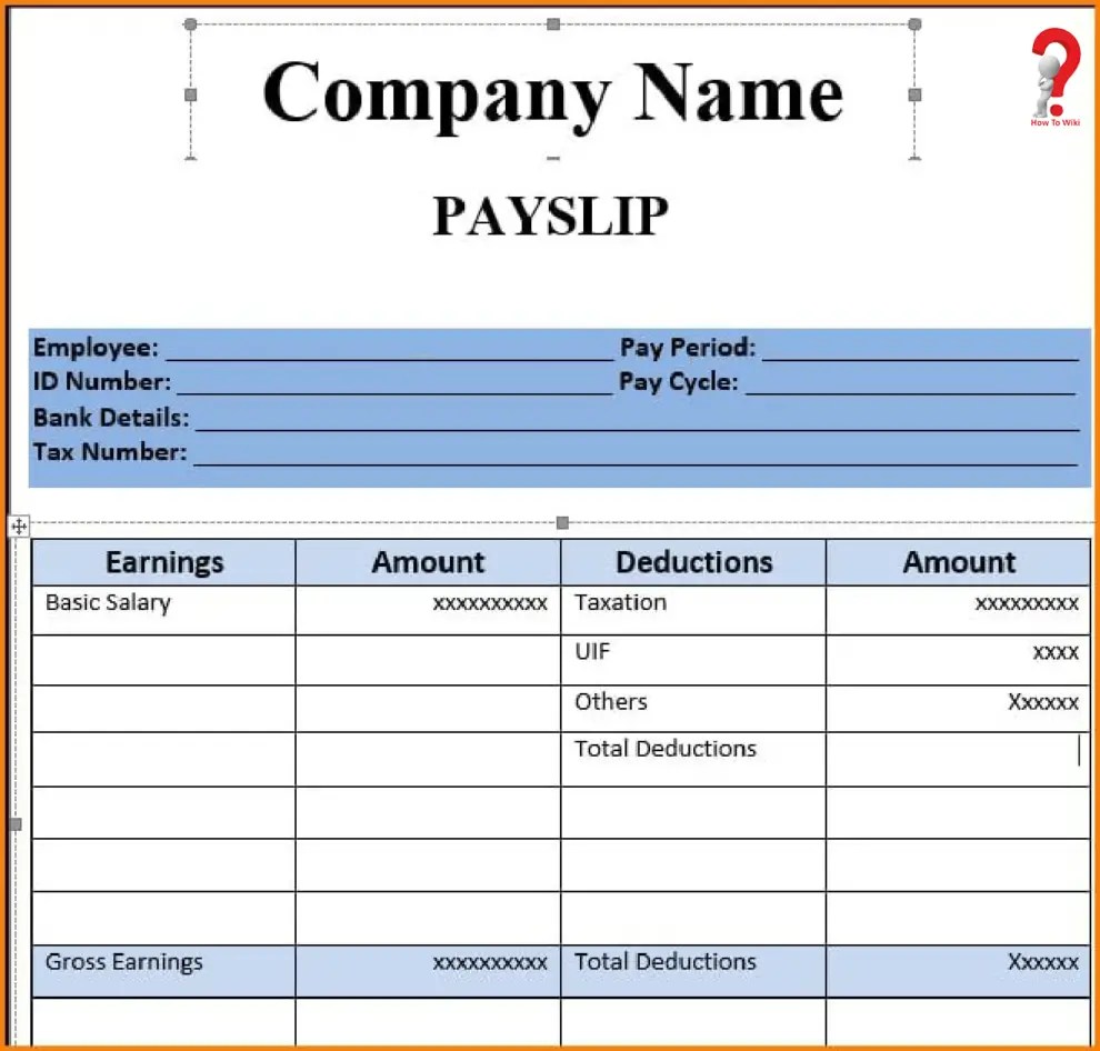 How To Make Salary Slip Format in PDF, Excel, Word How To Wiki