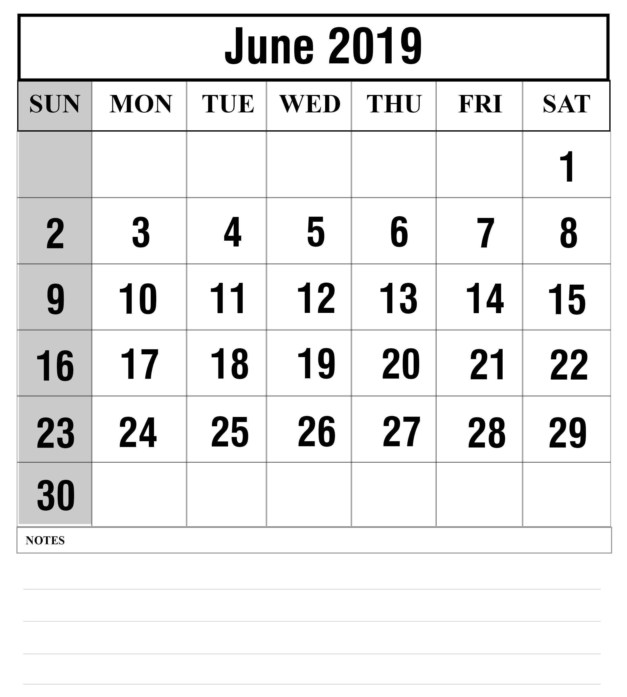 How to Schedule Your Month with June 2019 Printable Calendar HowToWiki