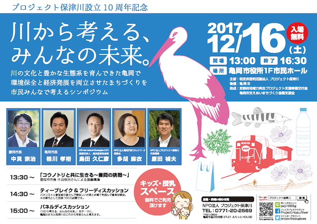 プロジェクト保津川設立10周年記念シンポジウム 川から考える みんなの未来 プロジェクト保津川