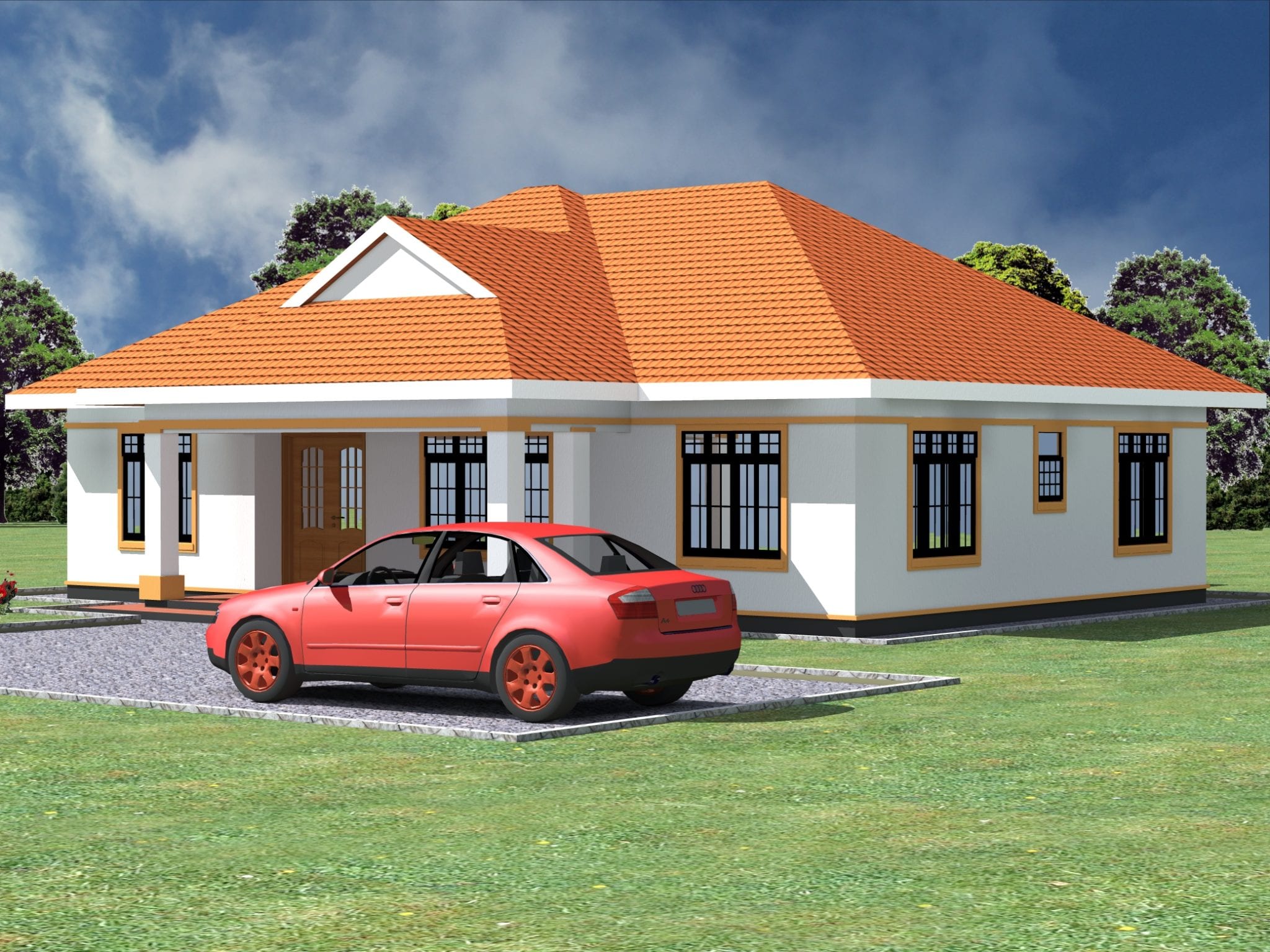 Some Best House Plans in Kenya 3 Bedrooms Bungalows HPD