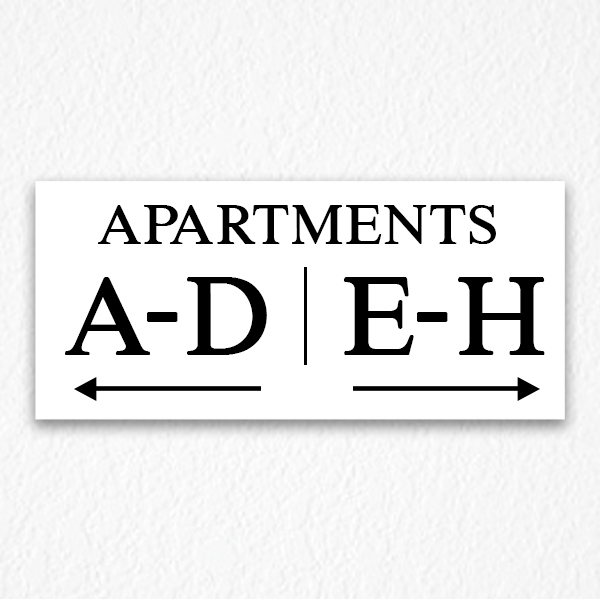 Apartment Number Directional Sign HPD Signs NYC