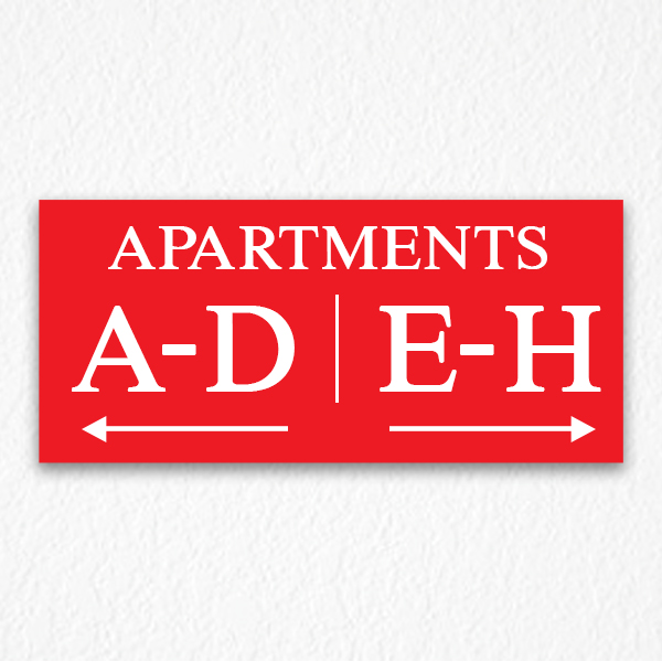 Apartment Number Directional Sign HPD Signs NYC