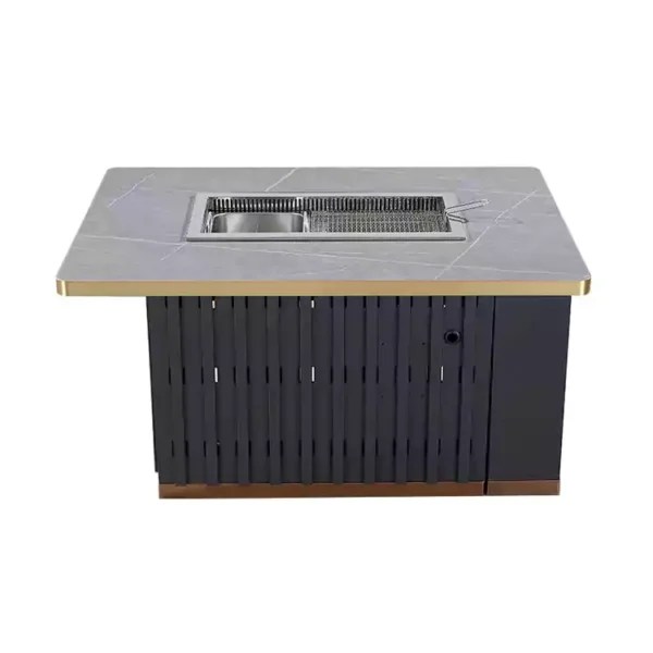 Design Smokeless Korean Bbq And Hot Pot Table For Commercial HPOTT