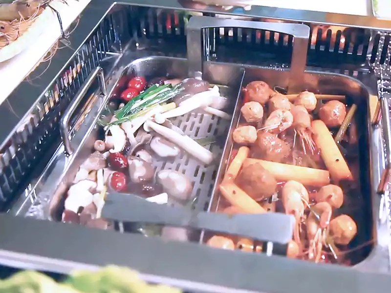 Custom Built In Hot Pot Table Manufacturer