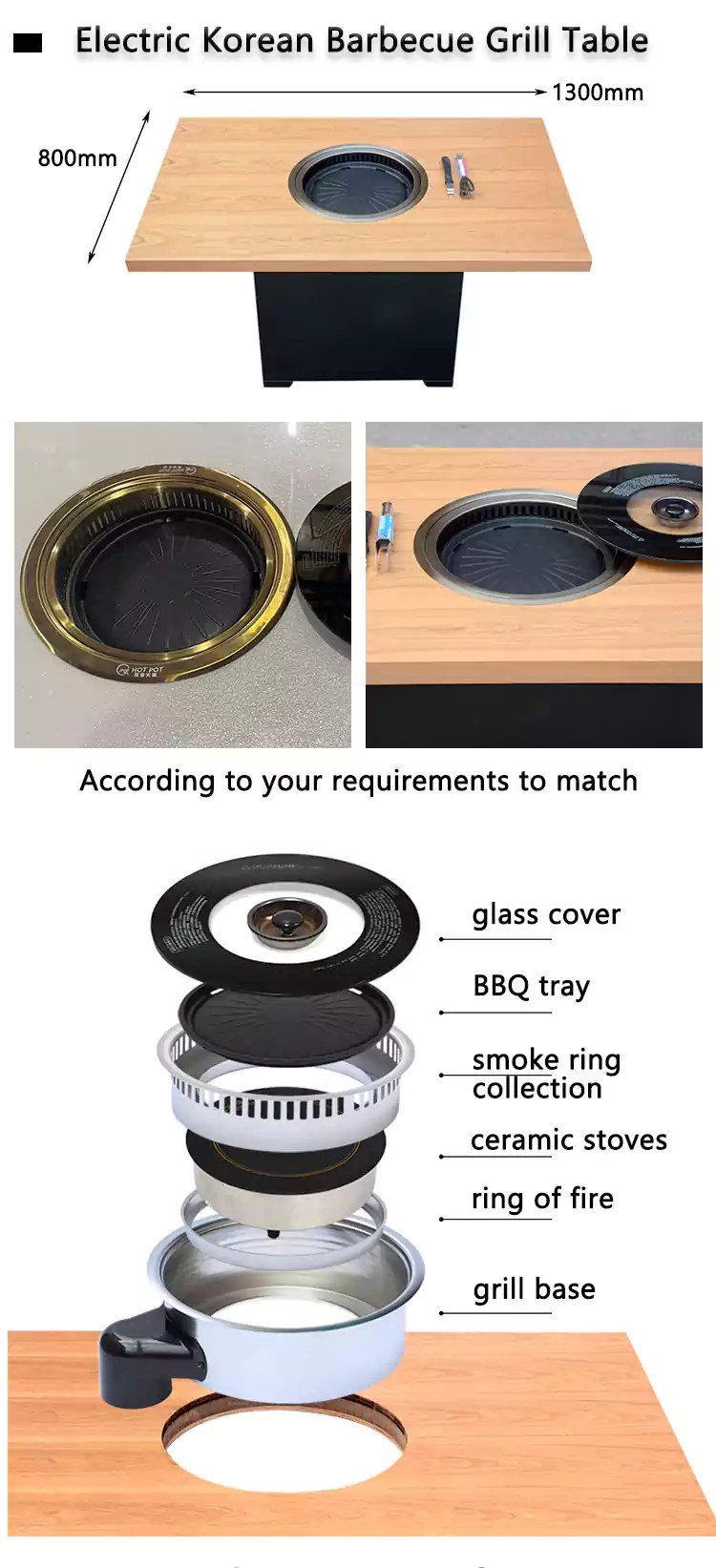 DIY Korean BBQ Grill Table Restaurant Korean BBQ Grill Tabletop For