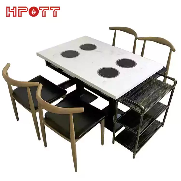 Restaurant Hot Pot Table With Induction Cooker HPOTT