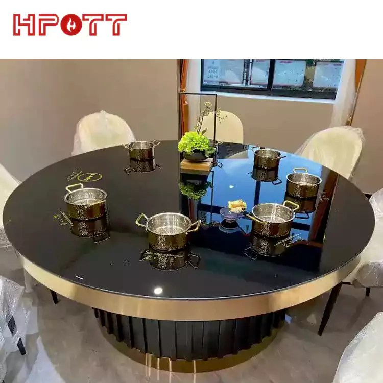 Customization Concealed Installation Mini Hot Pot Cooker Table HPOTT